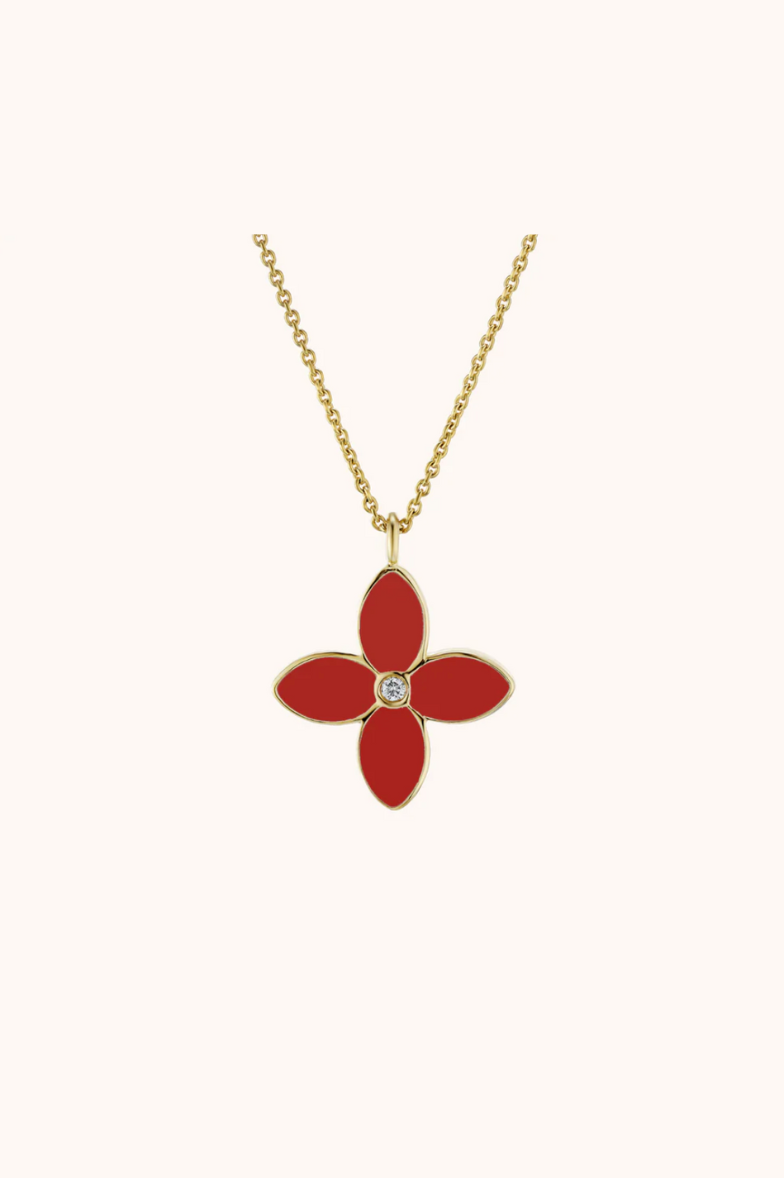 Louis Vuitton Blossom red carnelian necklace
