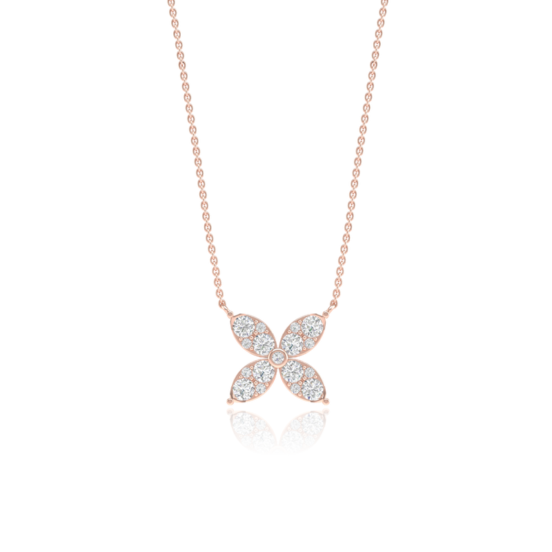 The Christmas Fern Necklace-Rose Gold-ASHITA