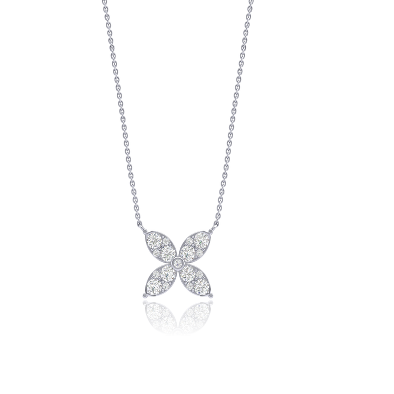 The Christmas Fern Necklace-White Gold-ASHITA