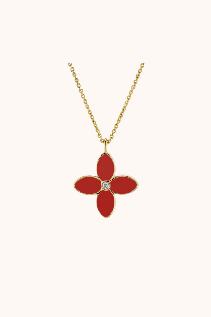 The Mulberry Necklace in Scarlet Red/Emerald Green