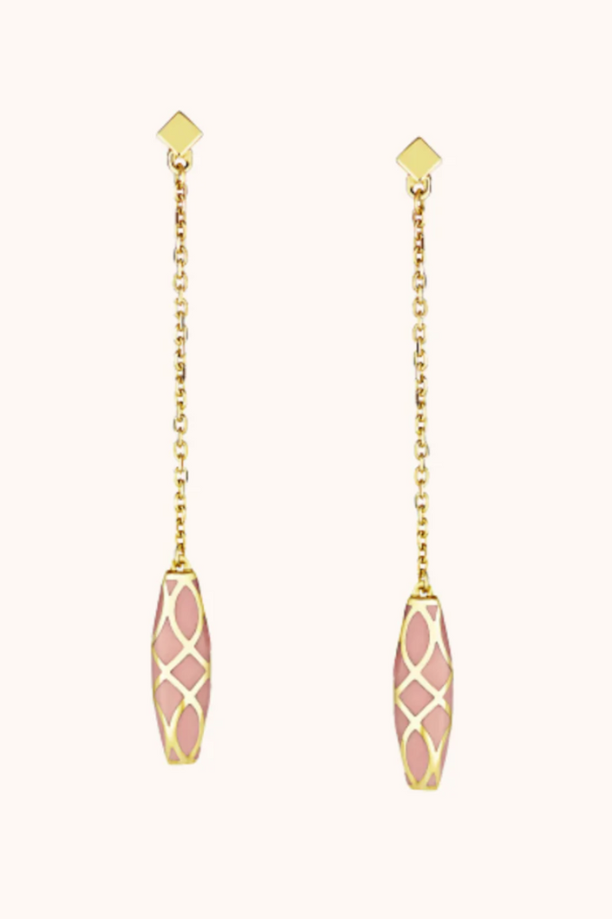 The Waverly Earrings in Blush Pink