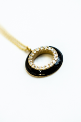 The Crosby Necklace in Midnight Black