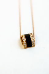 The Spring Necklace in Midnight Black