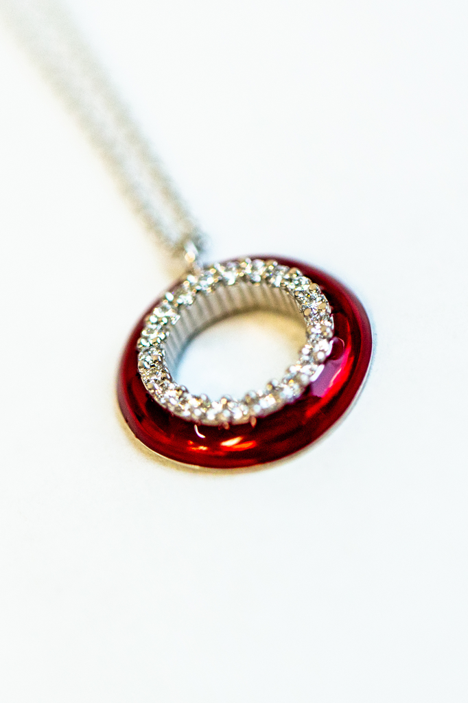 The Crosby Necklace in Scarlet Red