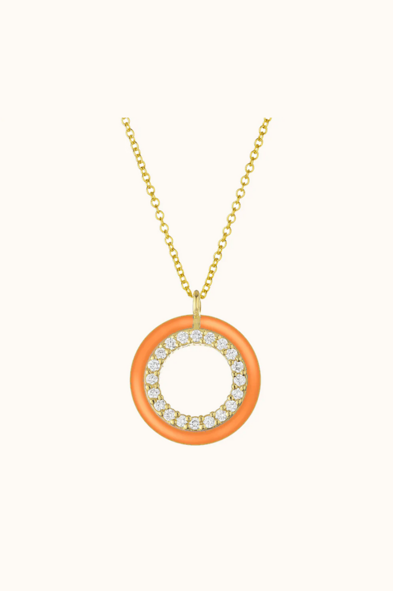 The Crosby Necklace in Tangerine